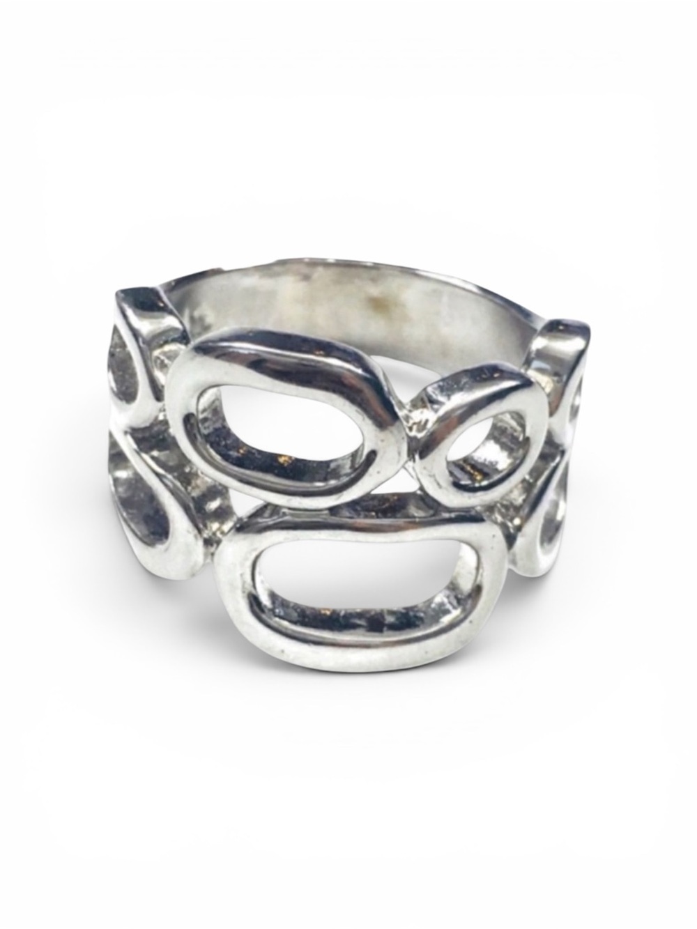 Lia Sophia “Structure” silver plated statement ring